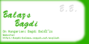 balazs bagdi business card